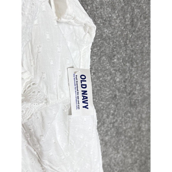 Old Navy Cap Sleeve Embroidered Lace Square Neck Top Womens Size 4X White NWT - Picture 3 of 16